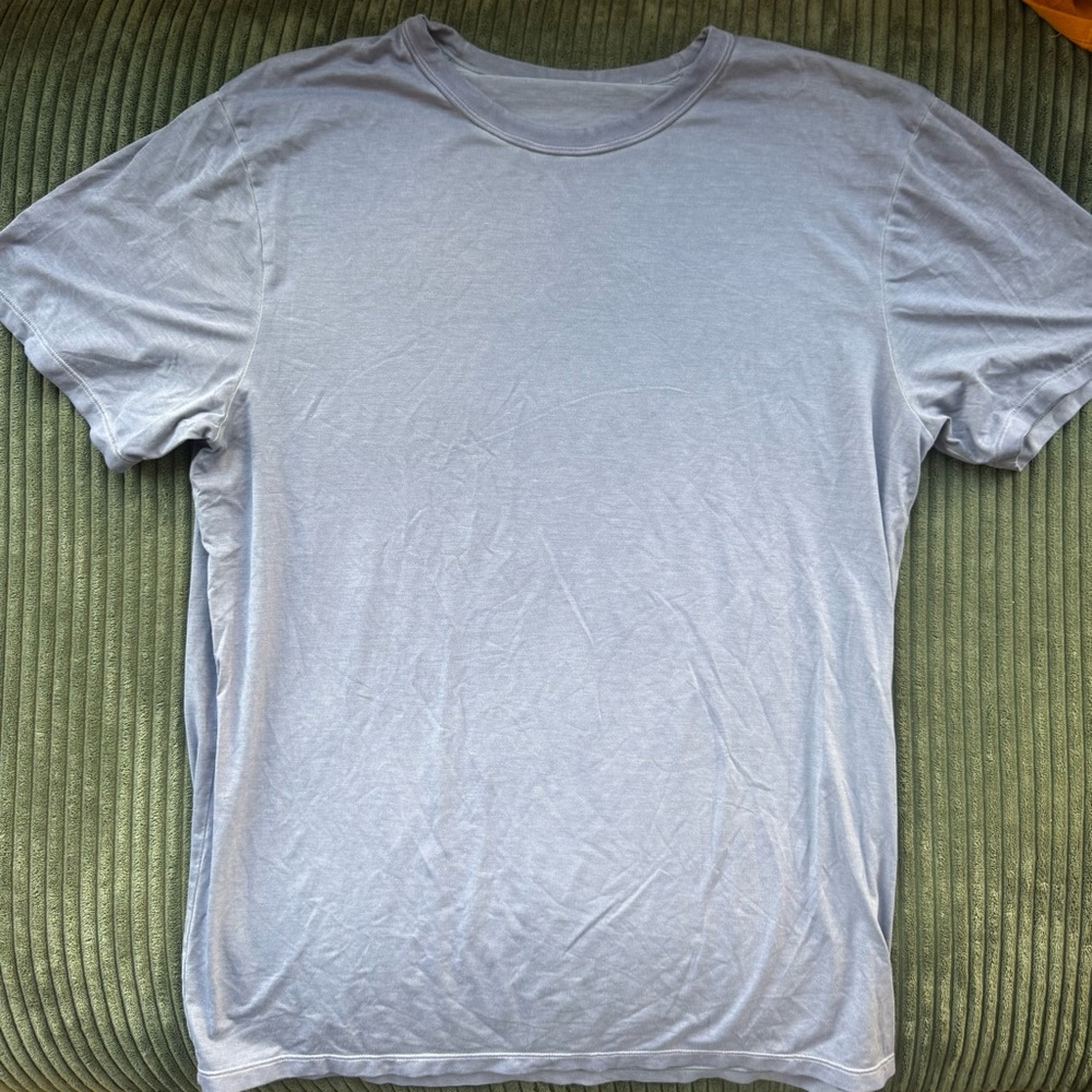 lululemon athletica Light blue/grey fundamental t med medium